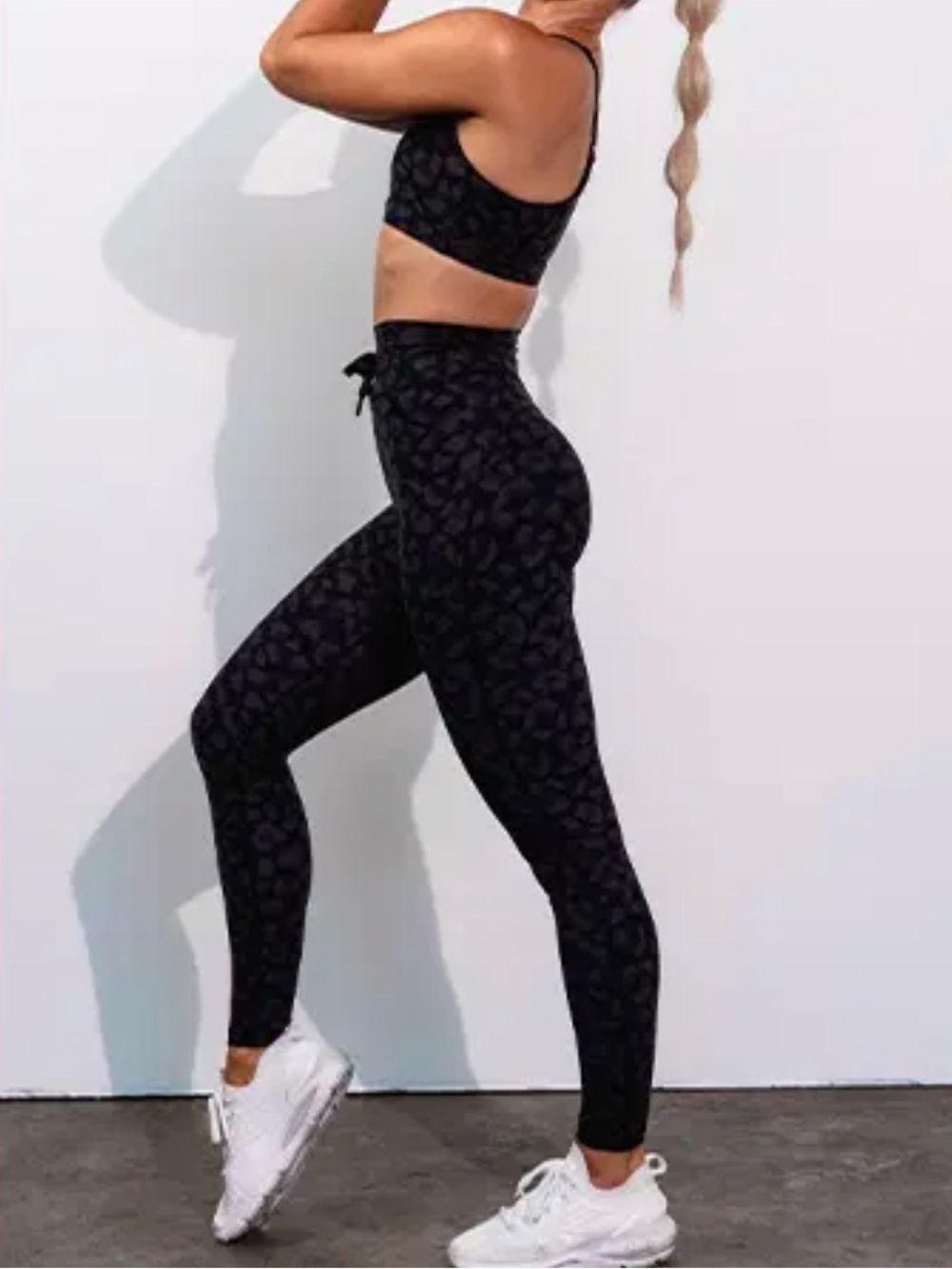 Sarah's Day x White Fox Activewear Animal Print Sport Bra Leggings Set